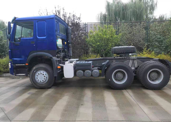 De la couleur 371 de HP HOWO de tracteur de tête de camion moteur bleu de camion semi pour Tansport