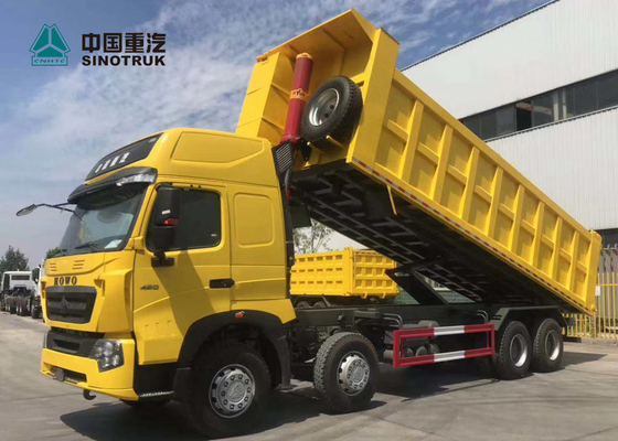 Jaune de camion à benne basculante de 420HP 8X4 29CBM T7H Sinotruk Howo