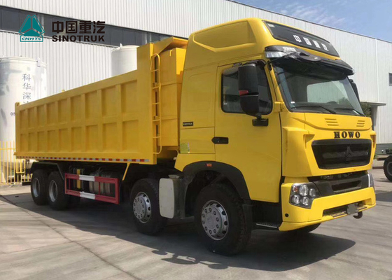 Jaune de camion à benne basculante de 420HP 8X4 29CBM T7H Sinotruk Howo