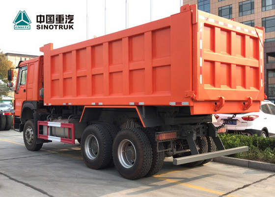Camion à benne basculante résistant orange de 6x4 371hp 20M3 avec 10 pneus
