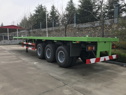 remorque de lit plat de Howo de capacité de chargement 13T semi avec la suspension d'air