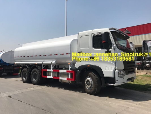Camion blanc Lhd Zz1257n4347n1 de réservoir de stockage de pétrole du camion 6x4 de réservoir de carburant de Sinotruk Howo A7