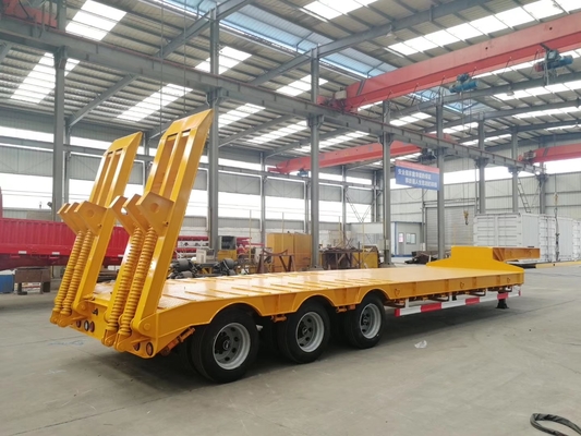remorque résistante de commode de remorques du bas lit 100T semi/3 axes dans la suspension mécanique