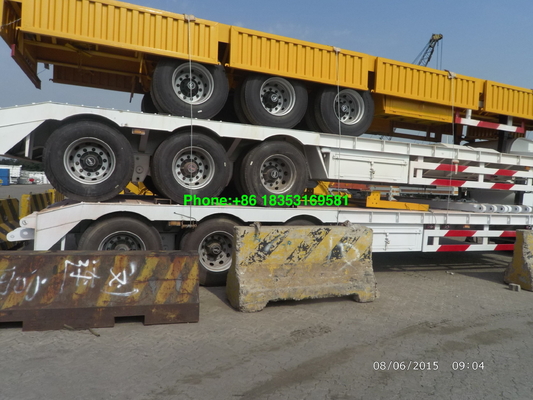 Charge à plat 1200R20 de conteneur remorque de 40 pieds semi
