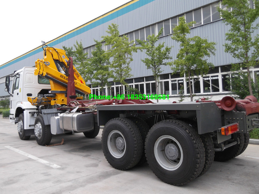 grue montée par camion de Sinotruk Howo7 de boîte de cargaison de 10T 6500mm