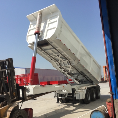 50 - remorque de camion à benne basculante du verseur 45cbm de 70T Sinotruk CIMC pour le chargement de minerai de bauxite