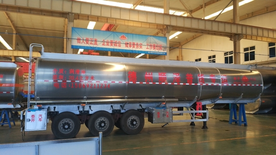 3 remorque résistante de réservoir de stockage de pétrole des remorques 45000L de couleur blanche d'Axle Aluminium semi