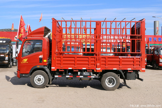12 camion léger de Wheeler Cargo Truck Sinotruk HOWO de la tonne 6 avec la couleur rouge