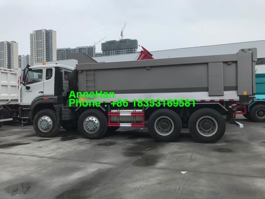 12 camion à benne basculante résistant des roues 25cbm 30cbm 8x4