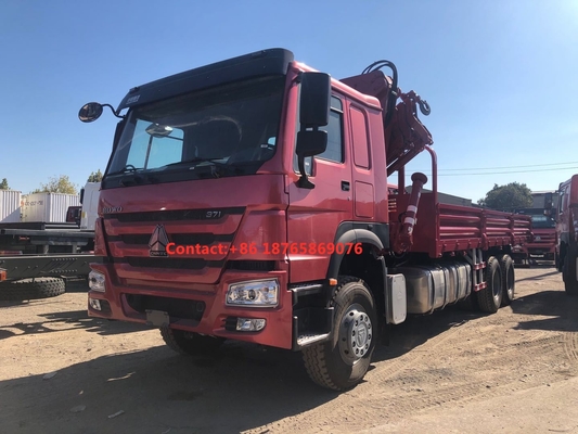 le camion lourd 12T de cargaison de 450hp 6*4 télescopant le boom a monté la grue