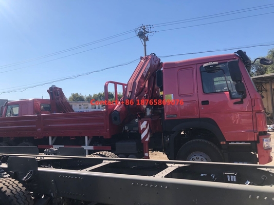 le camion lourd 12T de cargaison de 450hp 6*4 télescopant le boom a monté la grue