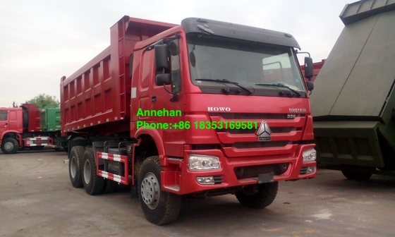Howo rouge 7 roues 20M3 40T du camion à benne basculante de Sinotruk Howo 6x4 10