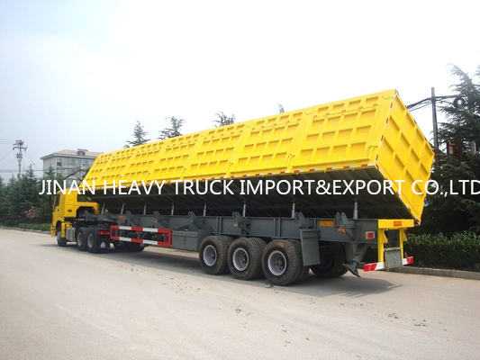 3 axes 40 remorques résistantes de mètre cube semi vident Tipper Trailers