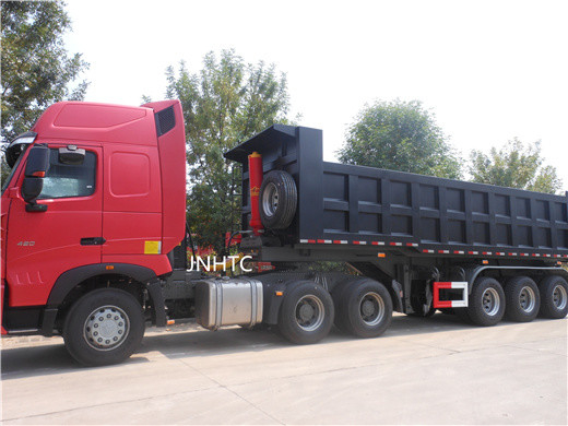 Tri camion hydraulique d'Axle Rear Tipping Dump Trailer avec le cylindre hydraulique de Hyva