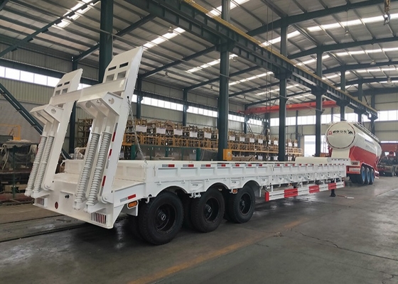 3 axes 50 tonnes de bas enfoncent semi l'équipement de Digger Trailer Heavy de cargaison de remorque