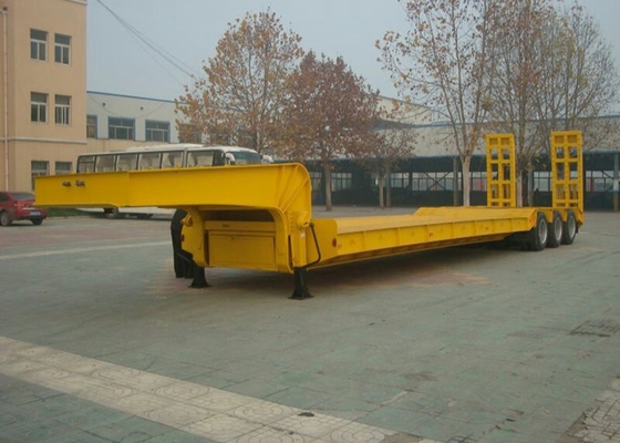 3 axes 50 tonnes de bas enfoncent semi l'équipement de Digger Trailer Heavy de cargaison de remorque