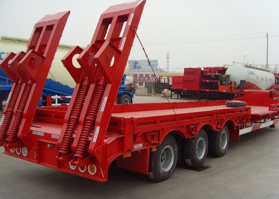 3 axes 50 tonnes de bas enfoncent semi l'équipement de Digger Trailer Heavy de cargaison de remorque