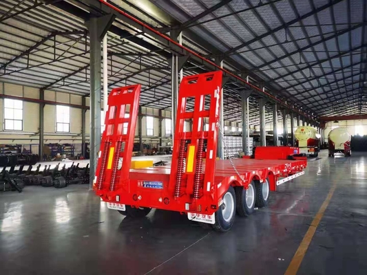 Remorque 3 Axle For Transport Vehicles de JNHTC 80 Ton Semi Low Deck Gooseneck