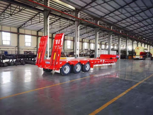 Remorque 3 Axle For Transport Vehicles de JNHTC 80 Ton Semi Low Deck Gooseneck