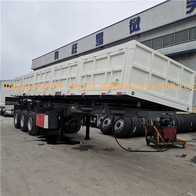 Les châssis 40 CBM tri Axle Side Tipper Trailer de lumière 40 tonnes vident semi le déchargeur de remorque