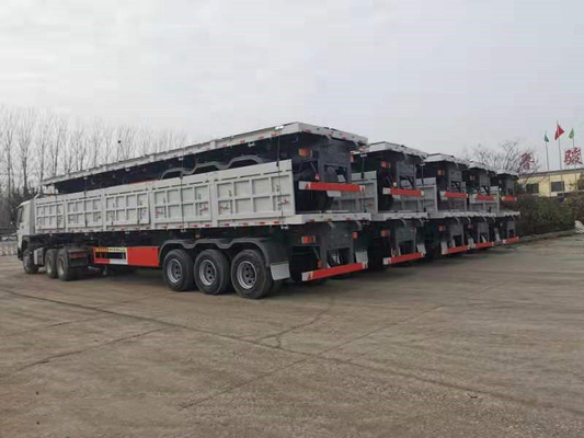 les remorques résistantes de Sinotruk de 70 tonnes semi dégrossissent vident semi le véhicule de remorque