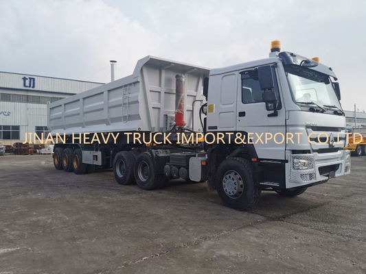 Trois transport de sable d'Axle Front 50 Ton Sinotruk Dump Truck For
