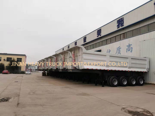 Quatre axes 50 tonnes d'individu de 40cbm inclinant le camion à benne basculante semi Tipper Trailer arrière