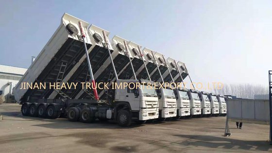 Quatre axes 50 tonnes d'individu de 40cbm inclinant le camion à benne basculante semi Tipper Trailer arrière
