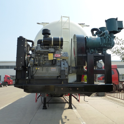 De ciment de poudre de la remorque 3 des axes 30cbm 50cbm de carburant de bateau-citerne remorque en vrac en aluminium semi