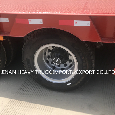 Lit plat semi Crane Transport Flatbed Gooseneck Trailer monté par remorque de 3 axes