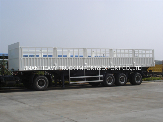 De trois axes d'Axle Fence Cargo Trailer Tri de bétail de paroi latérale camion de remorque semi