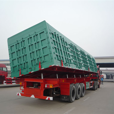 Semi remorque résistante de levage latérale Van Cargo Box Trailer 3 axes