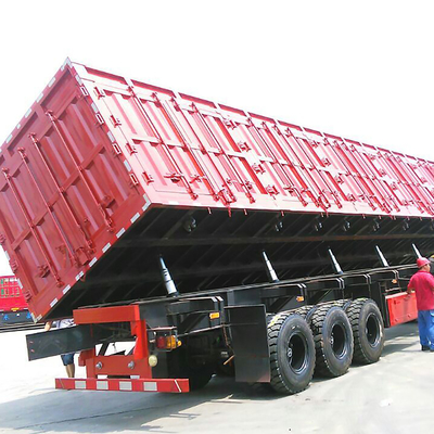 Semi remorque résistante de levage latérale Van Cargo Box Trailer 3 axes