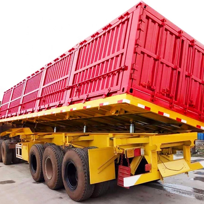 Semi remorque résistante de levage latérale Van Cargo Box Trailer 3 axes