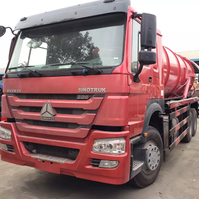 Roues Euro2 10 6x4 diesel de camion d'aspiration d'eaux d'égout de HOWO 336ps 16cbm