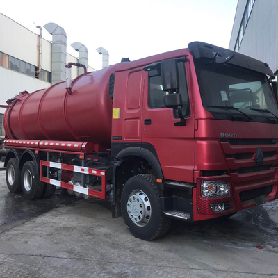 Roues Euro2 10 6x4 diesel de camion d'aspiration d'eaux d'égout de HOWO 336ps 16cbm