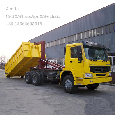 Camion à ordures de petit pain de bras de crochet de SINOTRUK HOWO 6x4 pour les déchets de rebut de déchets