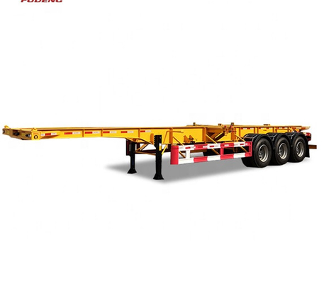 3 de l'axe 20ft 40ft de couche horizontale de conteneur remorque de conteneur de col de cygne de remorque semi