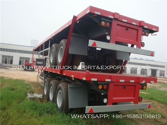 remorque extensible de 20 40 48 de remorques 60Ft à plat de camion châssis de conteneur semi 60 tonnes
