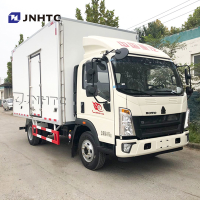 Transport 4x2 Van Container Cargo Box Truck de faible puissance de HOWO