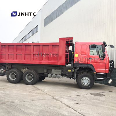 Camion à benne basculante de la couleur rouge 336hp Sinotruk Howo avec 10 roues et capacités 18m3