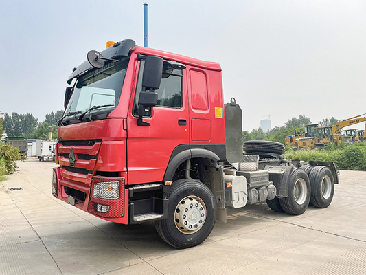 6x4 3,5 tracteur principal de roues du camion 10 de tracteur de pouce Euro2 Sinotruk Howo 371