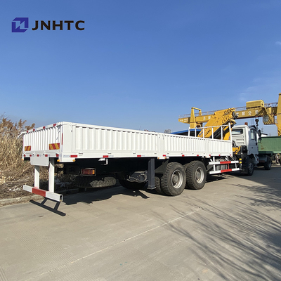 Le camion à plat de cargaison de Dropside a monté Crane Shacman F3000 6x4