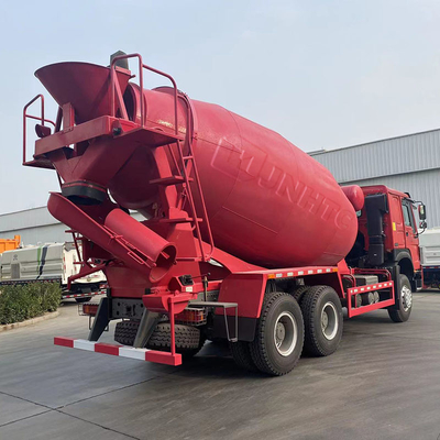 10 camion de mélange concret 6x4 des roues SINOTRUK HOWO rouge