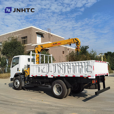 Camion de cargaison de la roue 4x2 Dropside de Sinotruk Howo Homan 6 avec la grue 3.2t