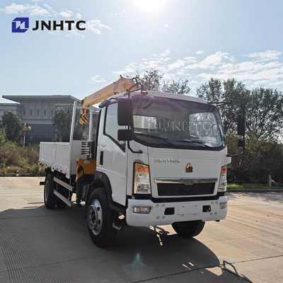 Camion de cargaison de la roue 4x2 Dropside de Sinotruk Howo Homan 6 avec la grue 3.2t